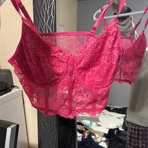 Elegant Pink Lace corset top